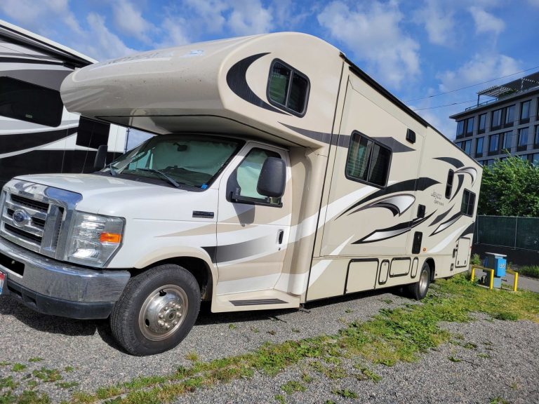 Driver side parked at camp